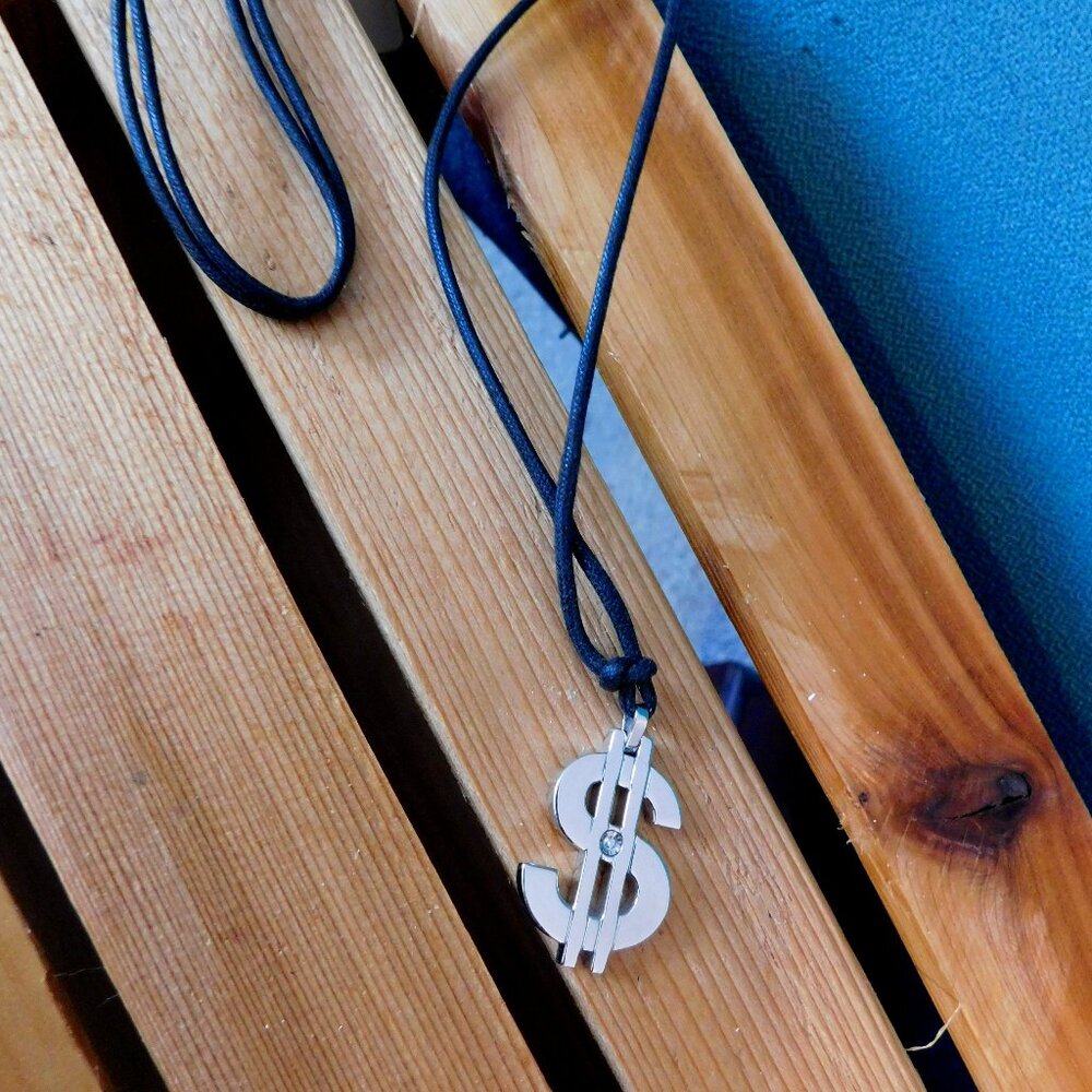 Ladies Morellato Necklace with Dollar Sign Pendant which includes a Diamond